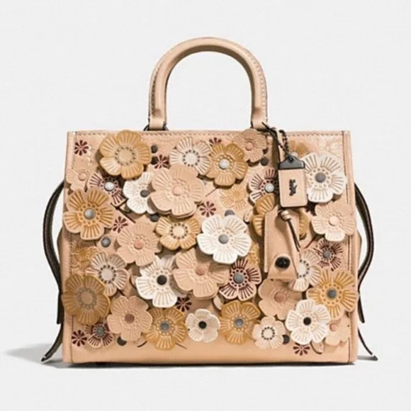 Coach Rouge 30 Tea Rose Tan Leather Bag - Picture 1 of 16